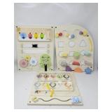 Lot Of 3 Toddler Busy Boards. Appears to go on