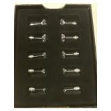 New cubic zirconia cartilage earrings five pairs