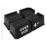 XVIEWDEX Bed Risers 4 inch, Heavy Duty