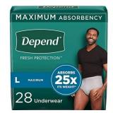 New Depend Fresh Protection Adult Incontinence
