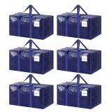 6 Pack Extra Heavy Duty Large Moving Bags with