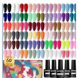 New JODSONE 60 PCS Gel Nail Polish Set with 5