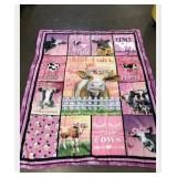 New ï¿½just a girl who loves cows? blanket. Approx