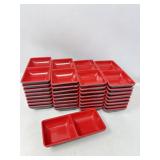 Dual Soy Sauce Dish, (36)  Melamine Dual Dipping