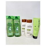 New (5) Shampoos Garnier, Aveeno, and Acure