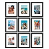 Vittanly 8x10 Picture Frames Set of 9, Shatter