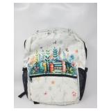 Book Lovers Backpack Floral Garden Scape Books.