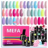New MEFA Gel Nail Polish Set, 23 Pcs Pastel Hot