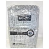 New Depend Menï¿½s Pack of 36 Large Disposable