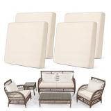 Newwiee Set of 6 Stretch Patio Cushion Covers