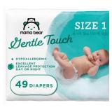 New Mama Bear Size 1 Diapers 49 Count Gentle