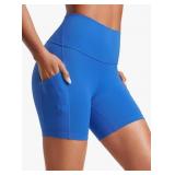 New CRZ YOGA Biker Shorts, blue size Large