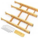 New SpaceAid Bamboo Drawer Dividers with Inserts