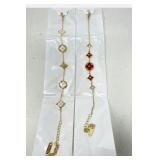New (2) Bracelets 18k Gold Plated