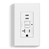 New ELEGRP GFCI Outlet with USB Ports, 20 Amp