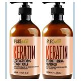 New Keratin Shampoo and Conditioner Set - Sulfate