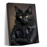 Black Cat Halloween Decorations Indoor Wall Art