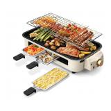 New Electric Indoor Grill,2 in 1 Indoor Grills
