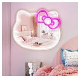 Anime Hello Kit Mirror with Light Neon Signs for