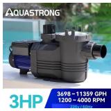 New Aquastrong Variable Speed Pool Pump, 3 HP,