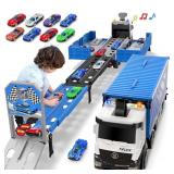 Carrier Truck Race Track Toddlers Toys, Foldable