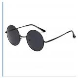 Round Sunglasses For Men Women Retro Metal Hippie