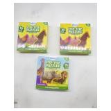 Puzzle lot of 3 10 puzzles included in box 30