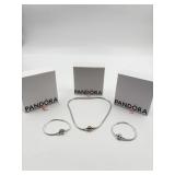 New Pandora variety lot of 2 bracelets and a