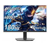 SANSUI 24 Inch Gaming Monitor 180Hz, DP 1.4 &