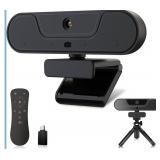 4K Webcam, UHD PTZ PC Camera with Speaker and 4
