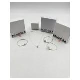 Pandora Variety Lot of 3 bracelets and Necklace.