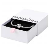 PANDORA Moments Heart Clasp Snake Chain Bracelet