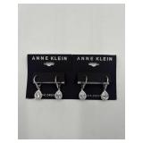 New lot of 2 Anne Klein cubic zirconia pear shape