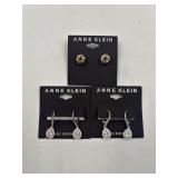 New lot of 3 Anne Klein earrings