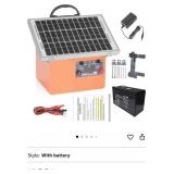 New 20 Miles Solar Electric Fence Charger,0.5