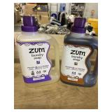 Lot of 2 Zum laundry detergent 64 loads each. New