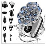 9D Head Shavers for Bald Men: Upgraded 6 in 1