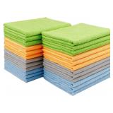 New AIDEA Microfiber Cleaning Cloth-24PK, Premium