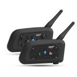 New 2-PCS EJEAS V6 Pro Motorcycle Helmet Bluetooth