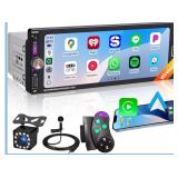 6.9" Single DIN Car Radio with Wireless Apple
