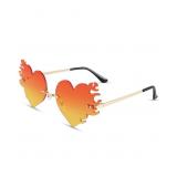 Fire Flame Sunglasses for Women - Heart Shaped