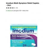 New Imodium Multi-Symptom Relief Caplets- 24ct