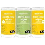 New Amazon Basics Disinfecting Wipes, Lemon &