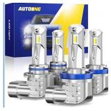 AUTOONE 9005 H11 LED Bulbs Combo, 60000LM CANBUS