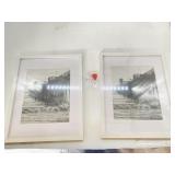 (2) piece Wall Art Picture of Ocean and Pier w/