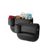 2 Pack Leather Car seat Gap Filler Organizers for