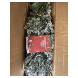 (7.5ft) Pre -lit flocked Christmas tree