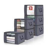 Fab totes 8 Pack Clothes Storage, Foldable Thick