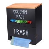 2 in 1 Trash Bag Holder with Grocery Bag Holder,