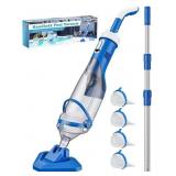 Cordless Pool Vacuum with Telescopic Pole, 18.5